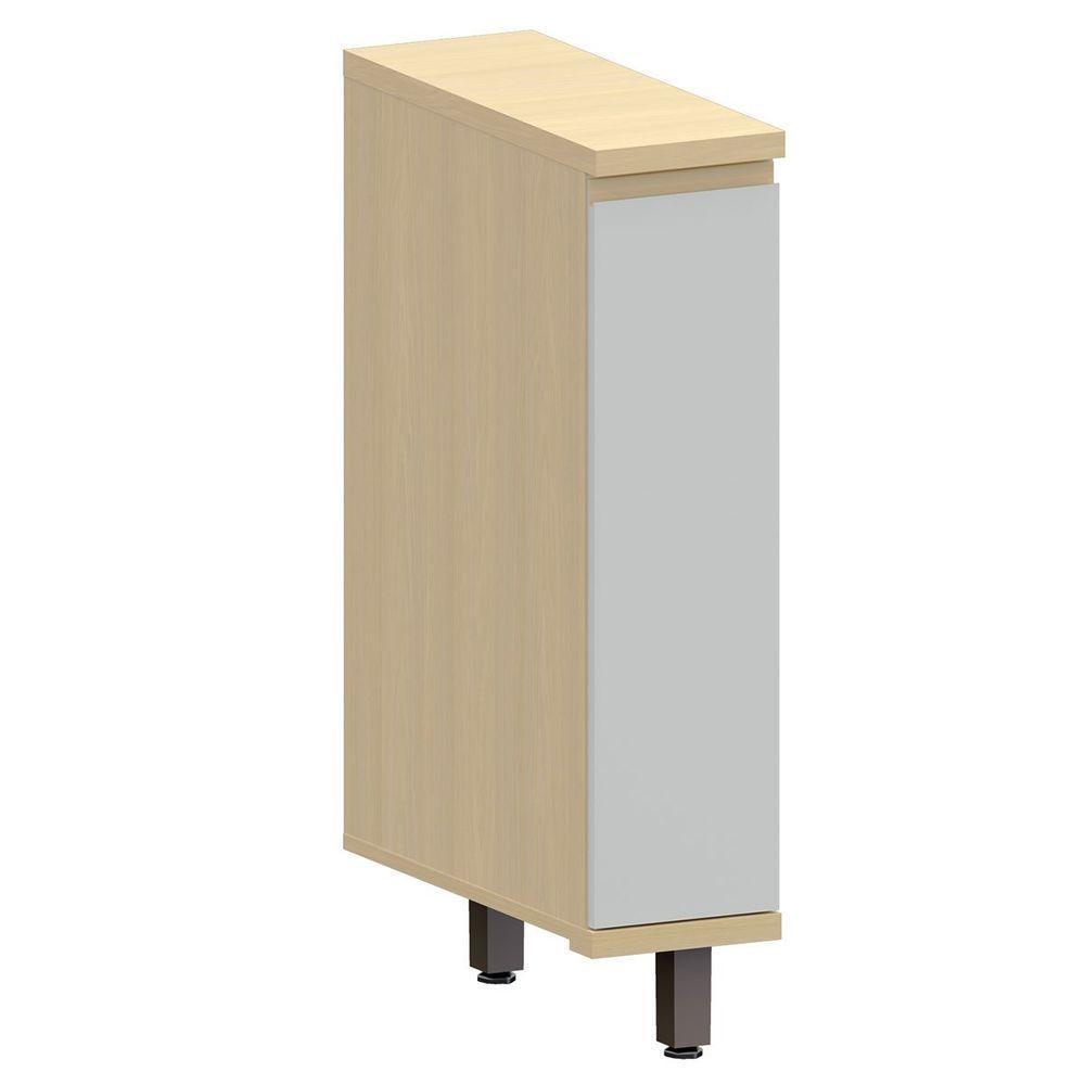 Balcão Para Cozinha 20 Cm 1 Porta Mdf/mdp Aurora Cinza Cristal - 1
