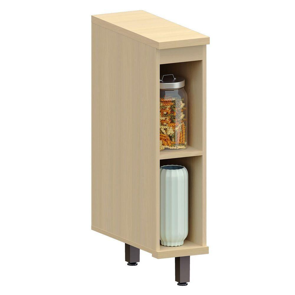 Balcão Para Cozinha 20 Cm 1 Porta Mdf/mdp Aurora Cinza Cristal - 4