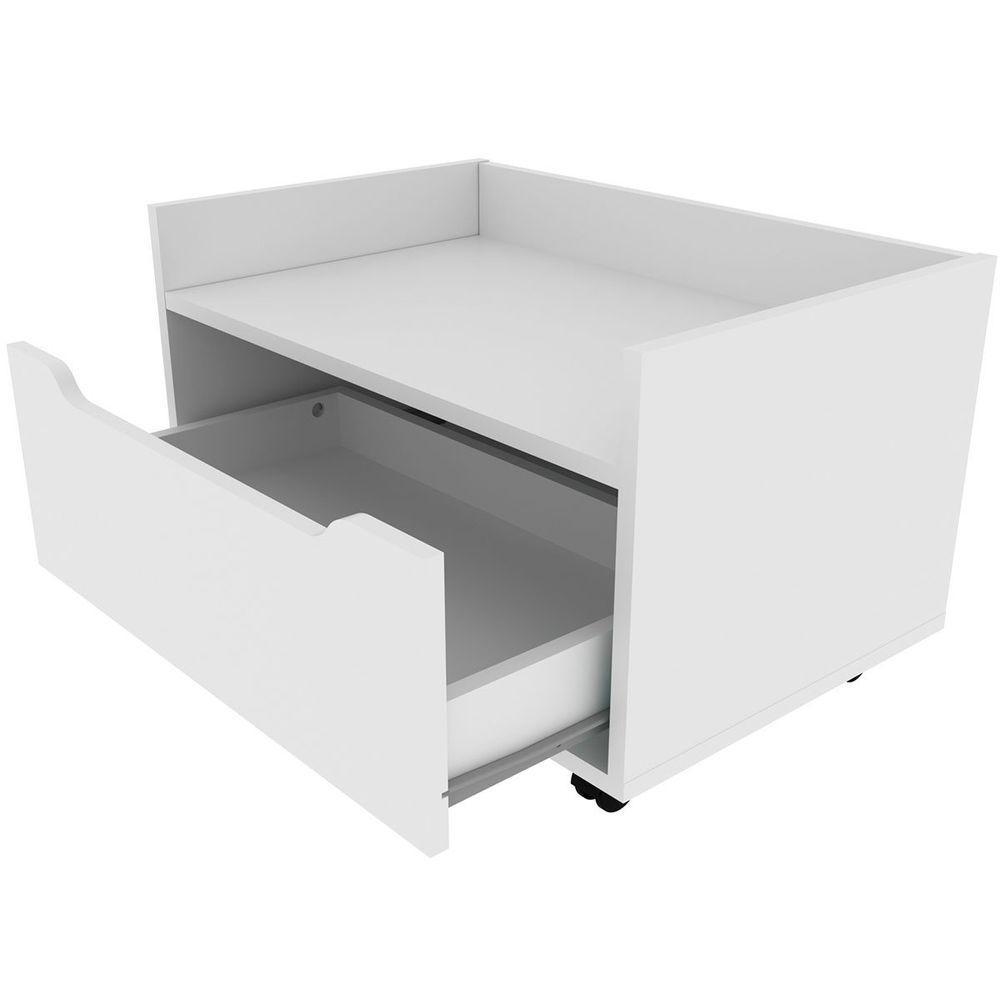 Balcão Para Gabinete De Banheiro 1 Gaveta Com Rodízio Branco - 4