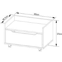 Balcão Para Gabinete De Banheiro 1 Gaveta Com Rodízio Branco - 3