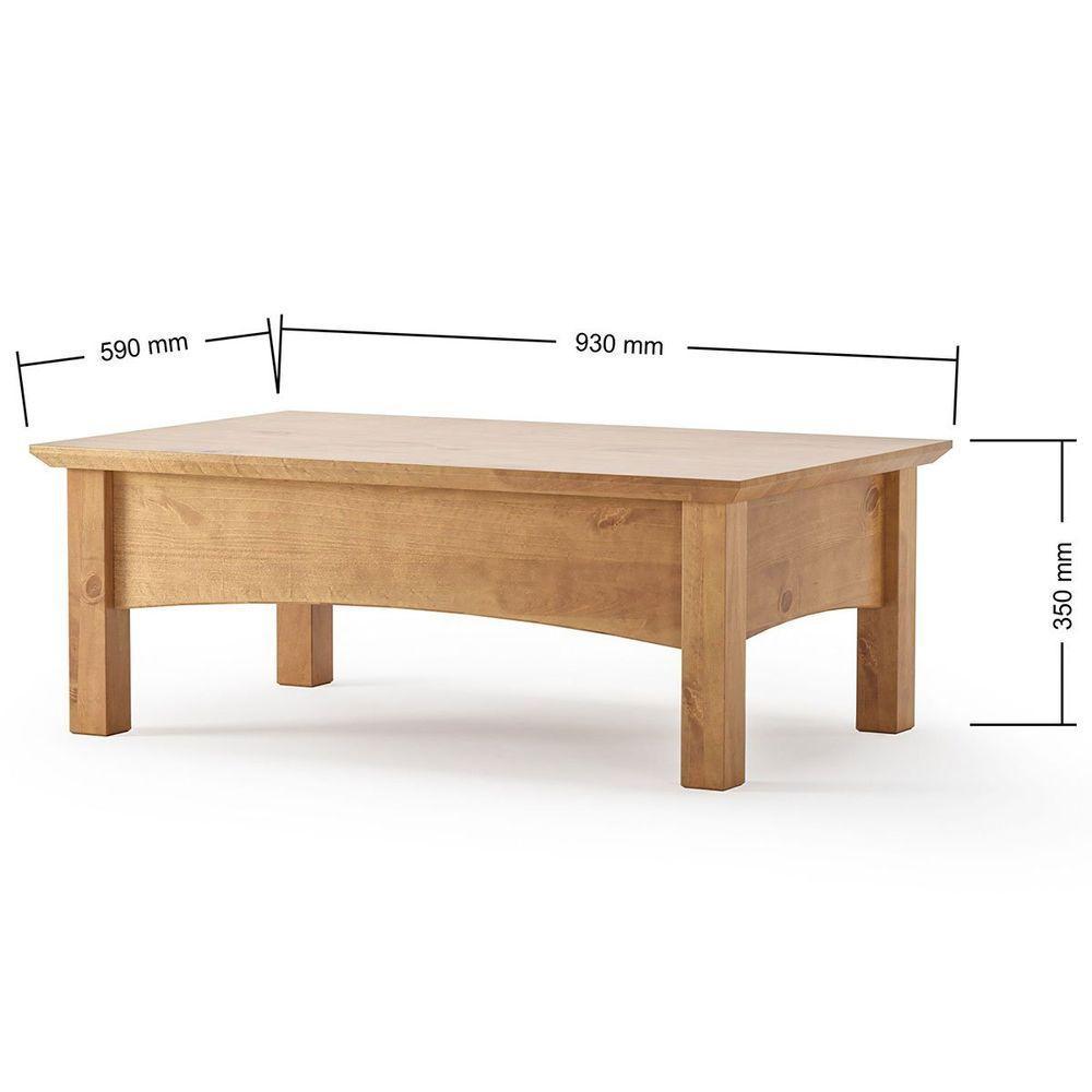 Aparador E Mesa De Centro 100% Madeira Bella Carvalho Fosco - 7