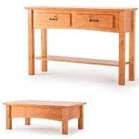 Aparador E Mesa De Centro 100% Madeira Bella Carvalho Fosco - 1