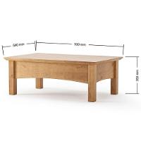 Aparador E Mesa De Centro 100% Madeira Bella Carvalho Fosco - 7