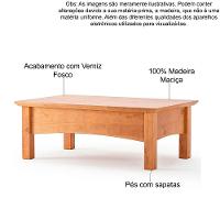 Aparador E Mesa De Centro 100% Madeira Bella Carvalho Fosco - 8