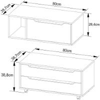 Kit Balcão E Gabinete De Banheiro Com Cuba Karina Mármore Lunar - 3