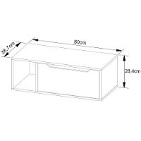 Gabinete De Banheiro 80 Cm Com 1 Porta E Nicho Mármore Lunar - 3