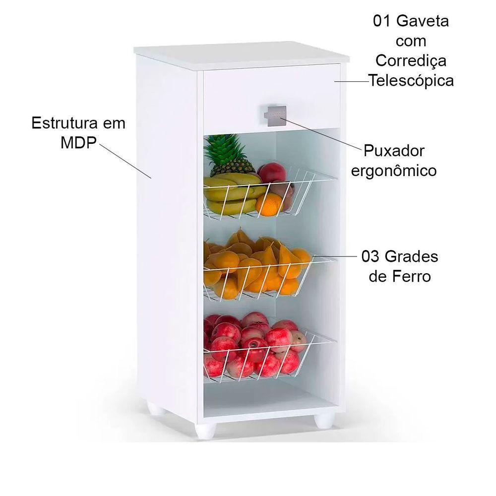 Kit Fruteira 3 Cestos E Balcão Para Bebedouro Branco/preto - 4