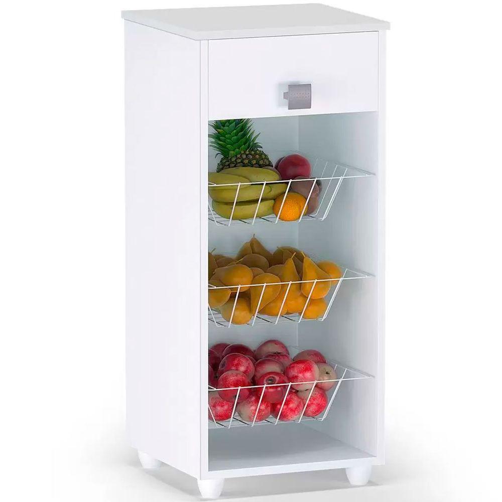 Kit Fruteira 3 Cestos E Balcão Para Bebedouro Branco/preto - 8