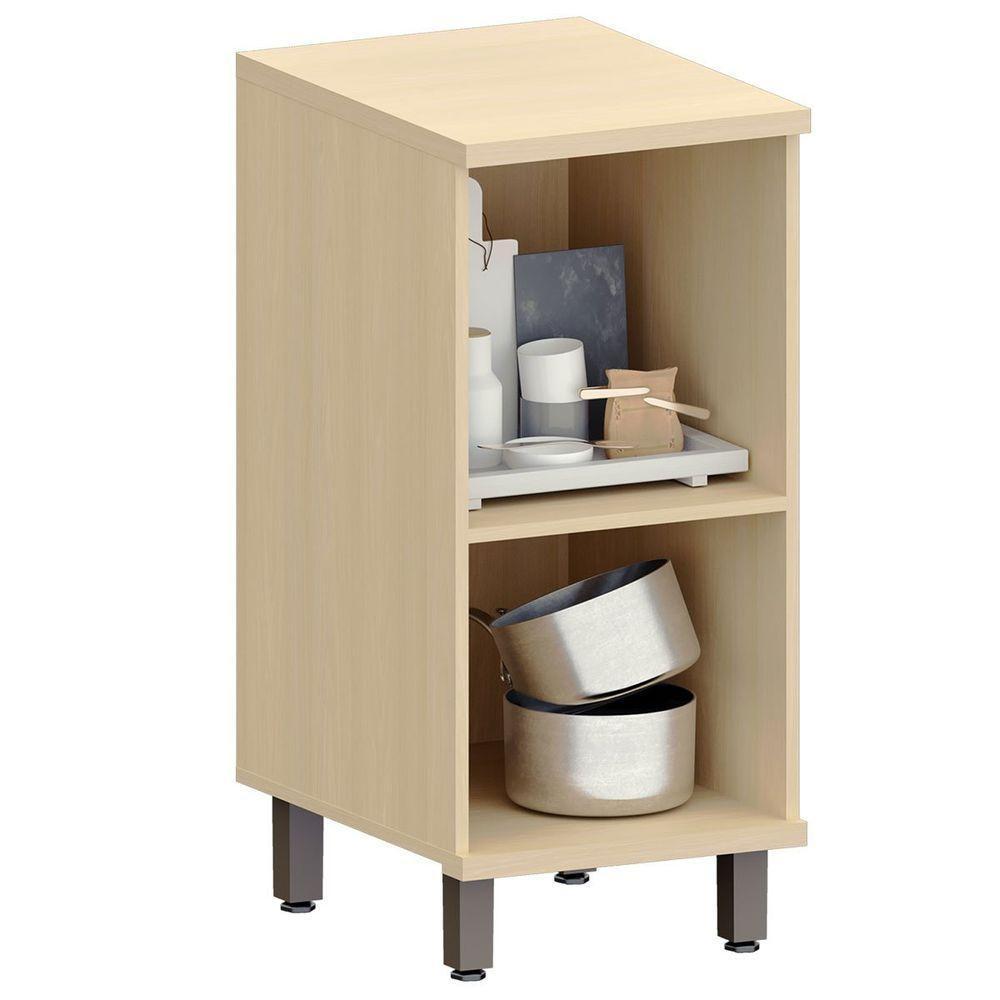 Balcão Para Cozinha 40 Cm 1 Porta Mdf/mdp Aurora Cinza Cristal - 4