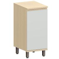 Balcão Para Cozinha 40 Cm 1 Porta Mdf/mdp Aurora Cinza Cristal - 1