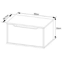 Gabinete De Banheiro 60 Cm Com 1 Porta Basculante Amendôa/branco - 3