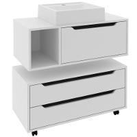 Kit Balcão E Gabinete De Banheiro Com Cuba Karina Branco - 1