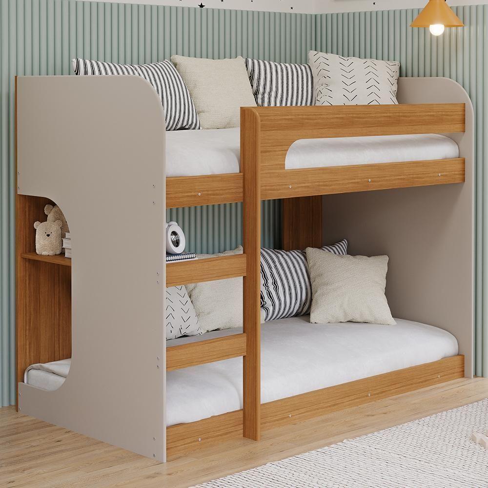 Beliche Montessoriana Ema Nature/off White Com Proteção E Colchões Supreme D33 - Permóbili Baby Nature/off White - 2