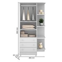 Dormitório Doce Sonho 2 Portas, Cômoda 1 Porta E Berço Mini Cama Branco Com Rodízio - Qmovi Branco - 5