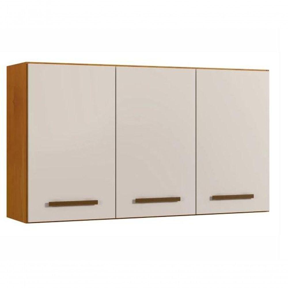 Armário Aéreo Etios 3 Portas Kaiki Móveis - Nature/off - 2