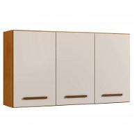 Armário Aéreo Etios 3 Portas Kaiki Móveis - Nature/off - 2