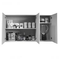 Armário Aéreo Etios 3 Portas Kaiki Móveis - Nature/off - 3