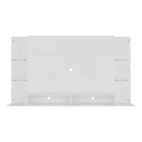 Painel Tv 60" Com Suporte E Prateleiras De Vidro Brasil Multimóveis Br3071 Branco - 2