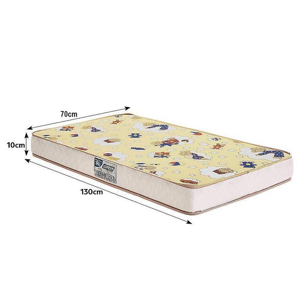 Berço Mini Cama Doce Sonho Branco Com Rodízios E Colchão Supreme - Qmovi Branco - 5