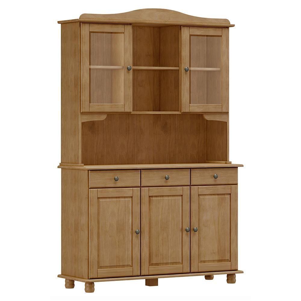 Cristaleira Rubi 5 Portas E 3 Gavetas Freijó - Finestra Móveis Freijó - 1