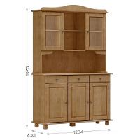 Cristaleira Rubi 5 Portas E 3 Gavetas Freijó - Finestra Móveis Freijó - 4