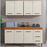 Cozinha Completa Atenas 7 Portas 3 Gavetas Kaiki Móveis - Nature/off - 1