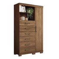 Multi-cômoda Marabá 1.6 1 Porta E 6 Gavetas Jatobá Com Pés - Santos Andirá Jatobá - 1