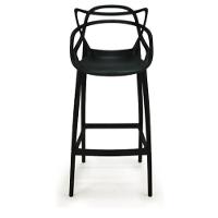 Conjunto 3 Banqueta Allegra Alta Master Empilhavel Preta Cozinha Americana Balcão Polipropileno - 2