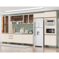 Cozinha Completa Connect 7 Peças Off White Com Cristaleira E Torre Quente 2 Fornos - Móveis Henn  Off White - 2