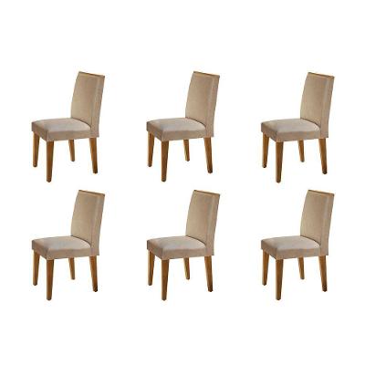 Conjunto 6 Cadeiras Para Sala De Jantar Lunara Imbuia 07