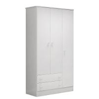 Dormitório Doce Sonho 3 Portas, Cômoda 4 Gavetas E Berço Mini Cama Branco Com Colchão - Qmovi Branco - 2