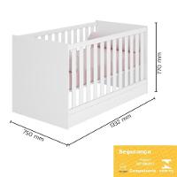 Berço Mini Cama Doce Sonho Branco Com Colchão Baby Physical - Qmovi Branco