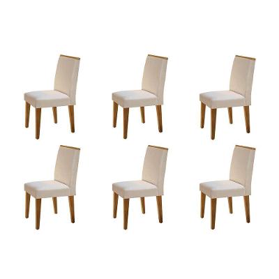 Conjunto 6 Cadeiras Para Sala De Jantar Lunara Imbuia