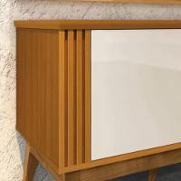 Rack Para Tv Até 75 Polegadas 2 Portas 2 Gavetas Morgan Off White E Cedro Naturale 220cm - 5