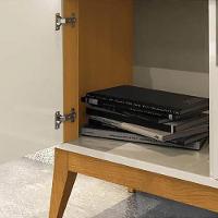 Rack Para Tv Até 75 Polegadas 2 Portas 2 Gavetas Morgan Off White E Cedro Naturale 220cm - 7