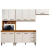 Cozinha Completa Atenas 10 Portas 3 Gavetas Kaiki Móveis - Nature/off - 2