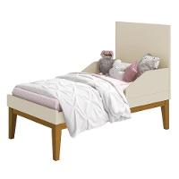 Jogo De Quarto Infantil Classic Cômoda 6 Gavetas E Berço Areia Fosco Com Pés Amadeirado - Reller Móveis Areia Fosco - 5