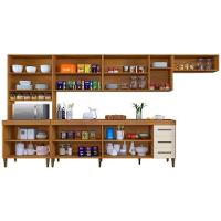 Cozinha Completa Atenas 14 Portas 3 Gavetas Kaiki Móveis - Nature/off - 2