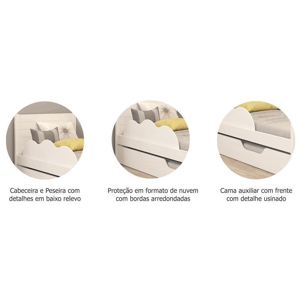 Bicama Elza Branco Com Proteção E Colchões Supreme D33 - Permóbili Baby Branco - 3