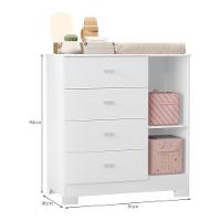 Dormitório Infantil New Katatau Guarda Roupa, Cômoda E Berço Branco Fosco Com Colchão Supreme - Reller Móveis Branco Fosco - 5