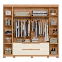 Guarda Roupa Casal Doble 4 Portas E 4 Gavetas Freijó/off White - Móveis Albatroz Freijó/off White - 3