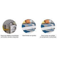 Sofá Cama Helena Branco Com Escrivaninha - Permóbili Baby Branco - 2