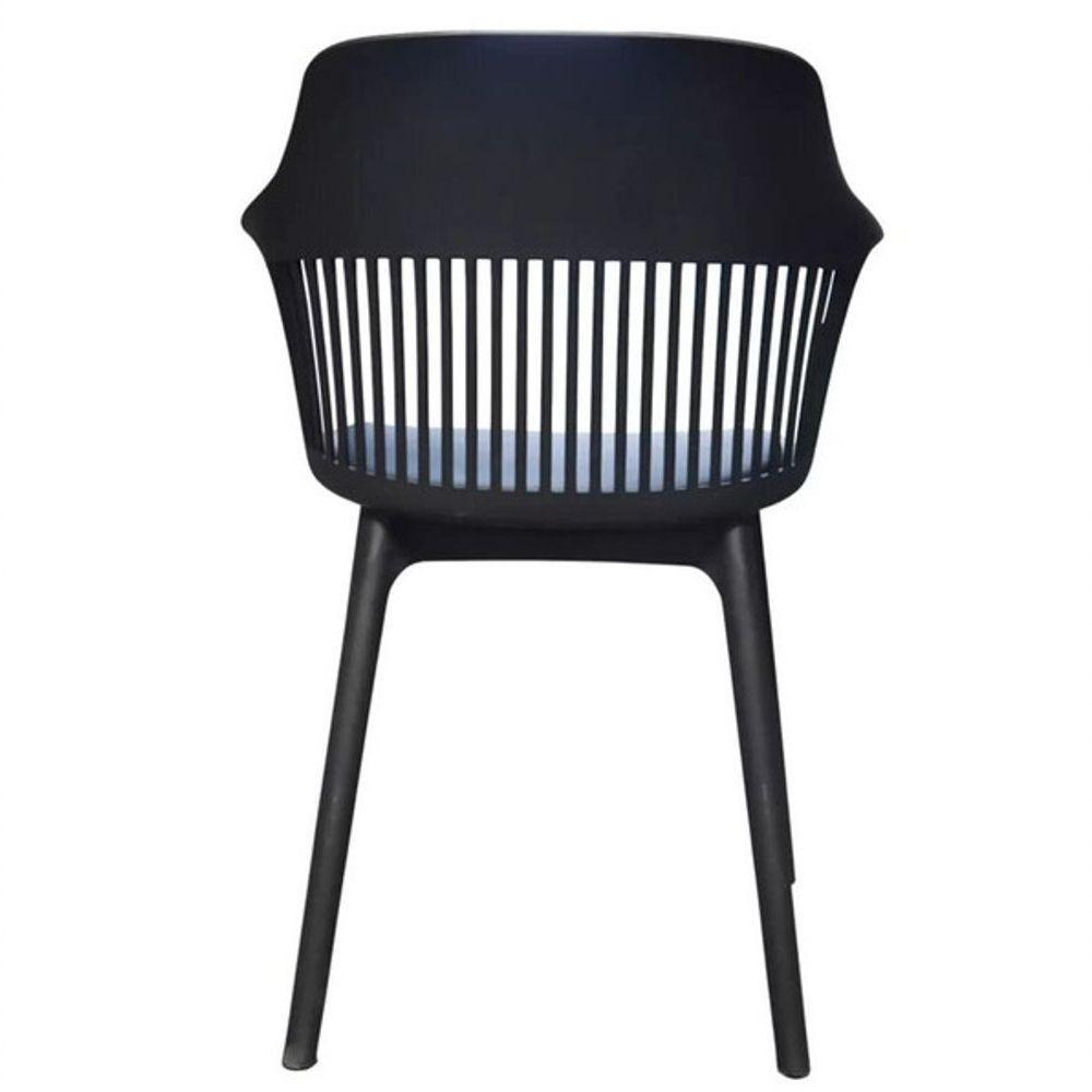 Cadeira Marcela Estofada Moderna Resistente Polipropileno Sala Jantar Cozinha - Preto - 4