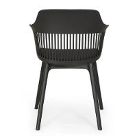 Cadeira Marcela Estofada Moderna Resistente Polipropileno Sala Jantar Cozinha - Preto - 3