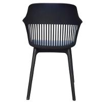 Cadeira Marcela Estofada Moderna Resistente Polipropileno Sala Jantar Cozinha - Preto