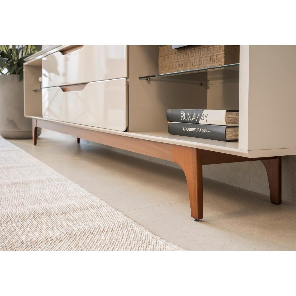 Rack Para Tv Até 75 Polegadas 2 Gavetas Los Angeles Tauari E Off White 218cm - 5