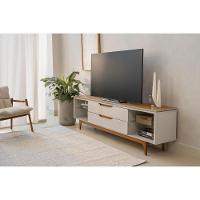 Rack Para Tv Até 75 Polegadas 2 Gavetas Los Angeles Tauari E Off White 218cm - 10