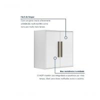 Armário Aéreo 2 Portas Lorena Kaiki Móveis - Branco - 5