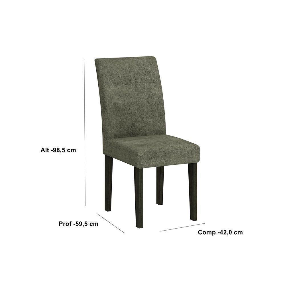 Conjunto Sala De Jantar Luna 120 Mdf Com 4 Cadeiras - 5