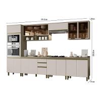 Cozinha Completa 7 Peças Connect Duna/cristal Com Torre Quente E Aéreo Vidro - Móveis Henn Duna/cristal - 5